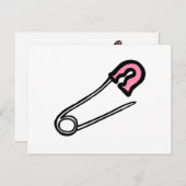 Carte Postale Pince de couche rose (Devant / Derrière)