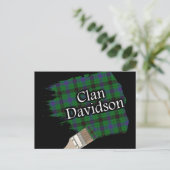 Carte Postale Pinceau Clan Davidson Tartan Écossais (Debout devant)