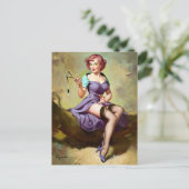 Carte Postale Pinceau incliné vers le haut (Debout devant)