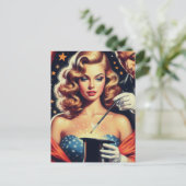 Carte Postale Pinceau magicien vers le haut (Debout devant)