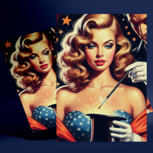 Carte Postale Pinceau magicien vers le haut