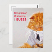 Carte Postale Pinceau Style Chat en colère Thème de la remise de (Devant / Derrière)