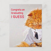 Carte Postale Pinceau Style Chat en colère Thème de la remise de (Devant)