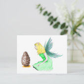 Carte Postale Pine Arbre Fée avec cône de pin (Debout devant)