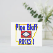 Carte Postale Pine Bluff Rocks ! (bleu) (Debout devant)