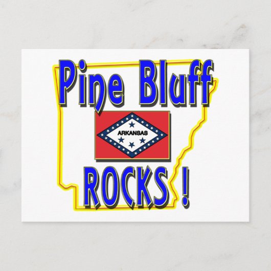 Carte Postale Pine Bluff Rocks ! (bleu) (Devant)