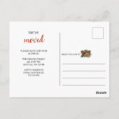 Carte Postale Pine cône Wreath We've Moved Holiday Faire-part (Dos)