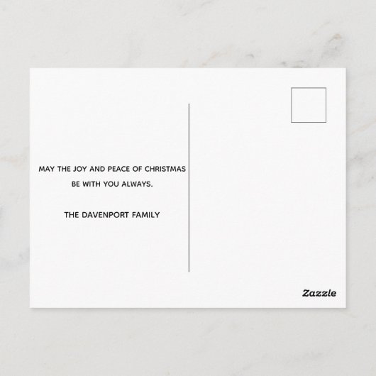 Carte Postale Pine Cones et aiguilles de pin Noël Motif (Dos)