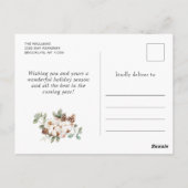 Carte Postale Pine Cones Fir Wreath Joyeux Noël (Dos)