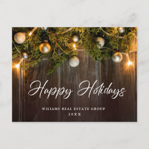 Carte Postale Pine Cones Noël Fête de Noël Accueil d'entreprise