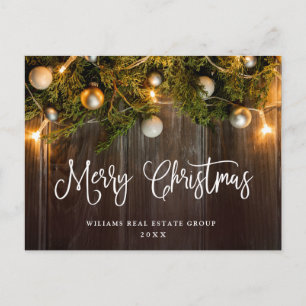 Carte Postale Pine Cones Noël Fête de Noël Accueil d'entreprise
