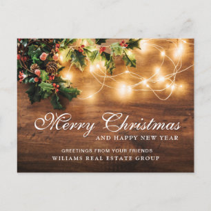 Carte Postale Pine Cones Noël Fête de Noël Accueil d'entreprise
