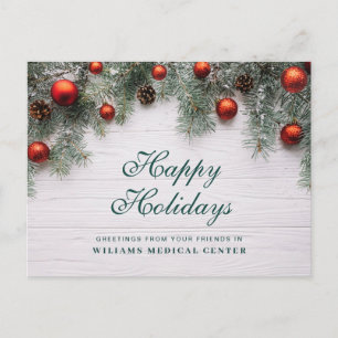 Carte Postale Pine Cones Noël Fête de Noël Accueil d'entreprise