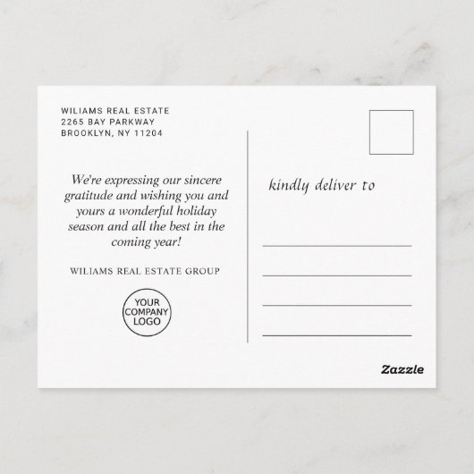 Carte Postale Pine Cones Noël Fête de Noël Accueil d'entreprise (Dos)