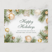 Carte Postale Pine Cones Noël Fête de Noël Accueil d'entreprise (Devant)