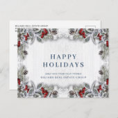 Carte Postale Pine Cones Noël Fête de Noël Accueil d'entreprise (Devant / Derrière)