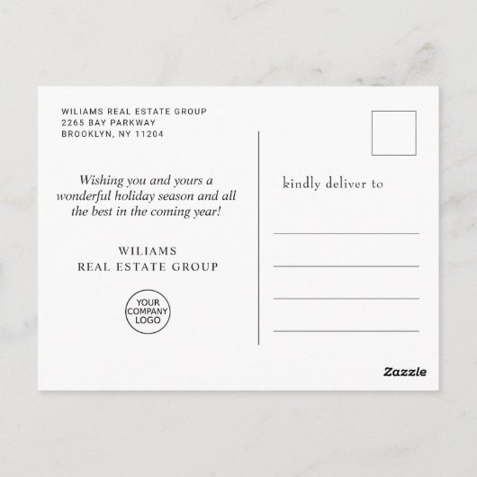 Carte Postale Pine Cones Noël Fête de Noël Accueil d'entreprise (Dos)