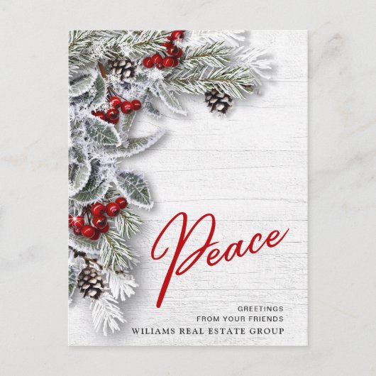 Carte Postale Pine Cones Noël Fête de Noël Accueil d'entreprise (Devant)