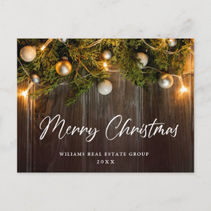 Carte Postale Pine Cones Noël Fête de Noël Accueil d'entreprise