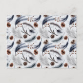 Carte Postale Pine Cones & Pine Needles Aquarelles Motif (Devant)