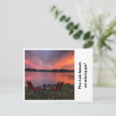 Carte postale Pine Lake Sunset (Debout devant)