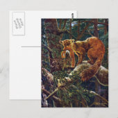 Carte Postale Pine Marten avec proie (Devant / Derrière)