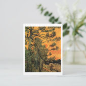 Carte Postale Pine Trees Red Sky Sunset Van Gogh Art (Debout devant)