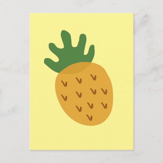 Carte Postale Pineapple de FIV | Infécondité jaune mignon modern (Devant)