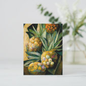 Carte Postale Pineapple fruit dans abstract modern painting. (Debout devant)