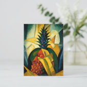 Carte Postale Pineapple fruit dans abstract modern painting. (Debout devant)