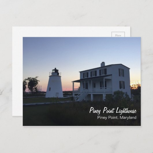 Carte postale Piney Point Lighthouse (Devant / Derrière)