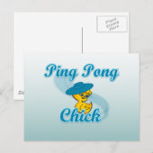 Carte Postale Ping Pong Chic #3 (Devant / Derrière)