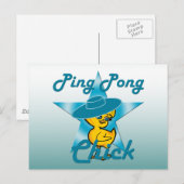 Carte Postale Ping Pong Chick #7 (Devant / Derrière)