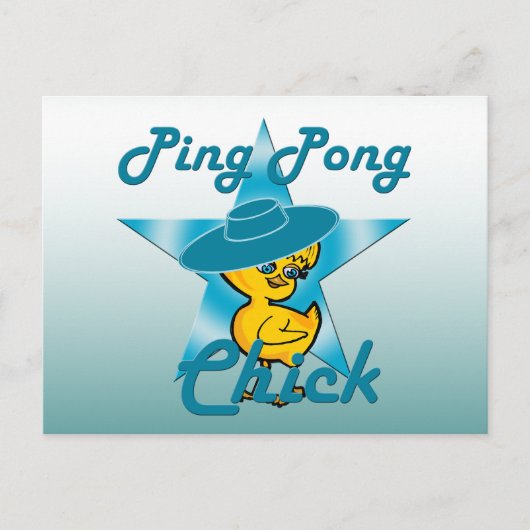 Carte Postale Ping Pong Chick #7 (Devant)