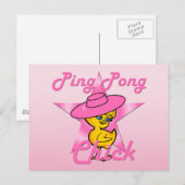 Carte Postale Ping Pong Chick #8 (Devant / Derrière)