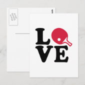 Carte Postale Ping pong love (Devant / Derrière)
