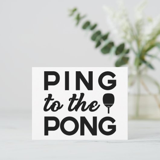 Carte Postale Ping Pong - Ping To Pong (Debout devant)