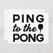 Carte Postale Ping Pong - Ping To Pong (Devant / Derrière)