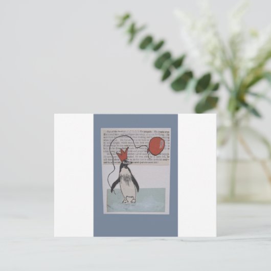 Carte Postale pingouin (Debout devant)