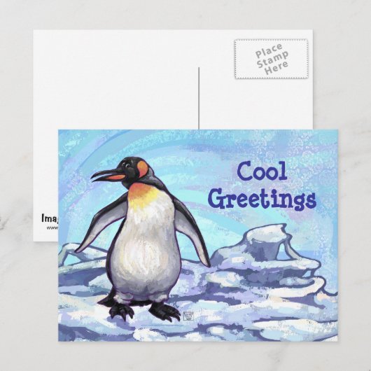 Carte postale Pingouin (Devant / Derrière)