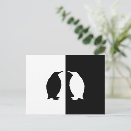 Carte Postale pingouin (Debout devant)