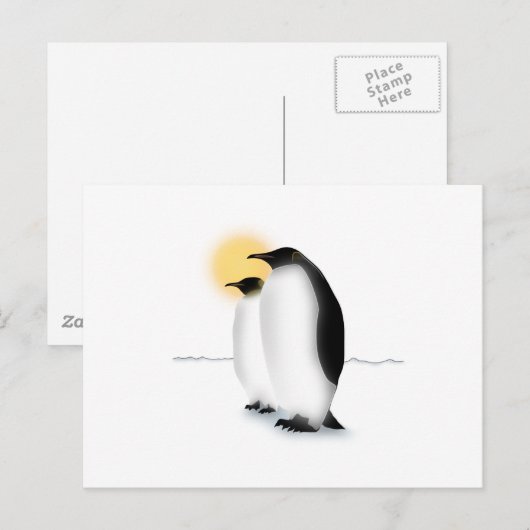 Carte Postale Pingouin (Devant / Derrière)