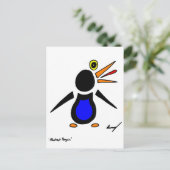 Carte postale Pingouin Abstraite (Debout devant)