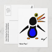 Carte postale Pingouin Abstraite (Devant / Derrière)
