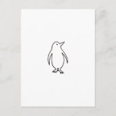 Carte Postale Pingouin - amusant simple trait d'encre fraîche de (Devant)