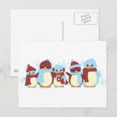 Carte Postale Pingouin autour (Devant / Derrière)