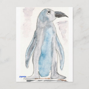 Carte Postale Pingouin bleu