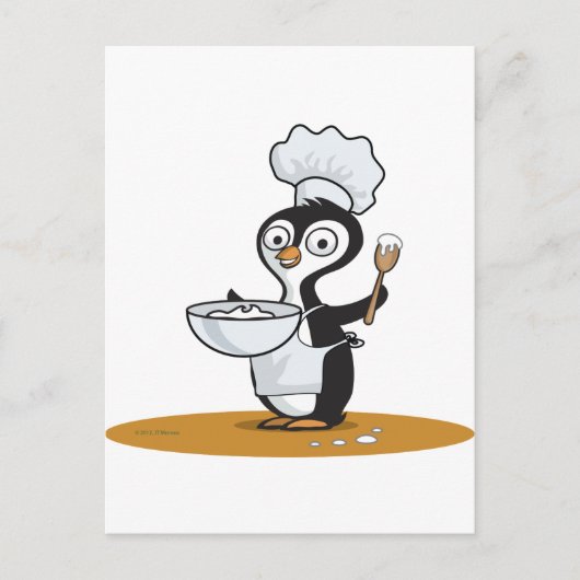 Carte Postale Pingouin Cook (Devant)