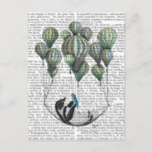 Carte Postale Pingouin dans le ballon Hammock (Devant)