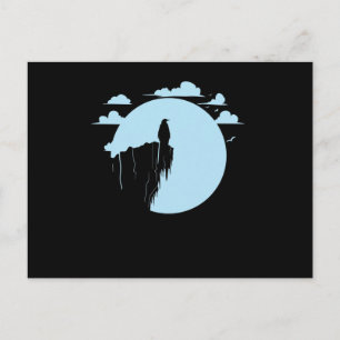 Carte Postale Pingouin dans le clair de lune